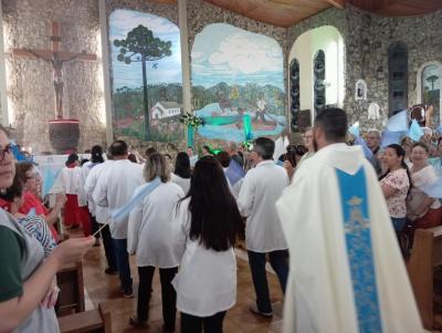Fiéis lotaram o Santuário de Laranjeiras do Sul na abertura das Novenas de Nossa Senhora Aparecida